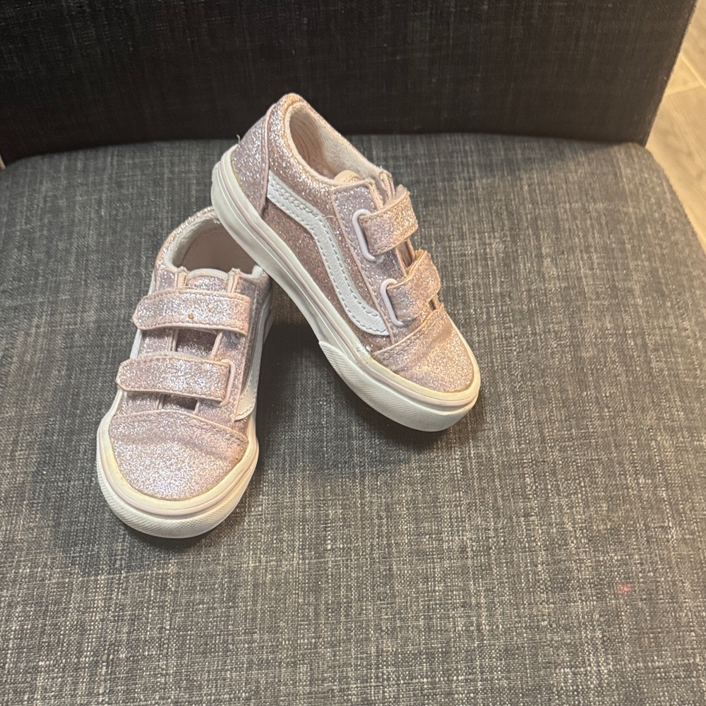 Vans Glittery Pink Kids Sneakers - Picture 6 of 6